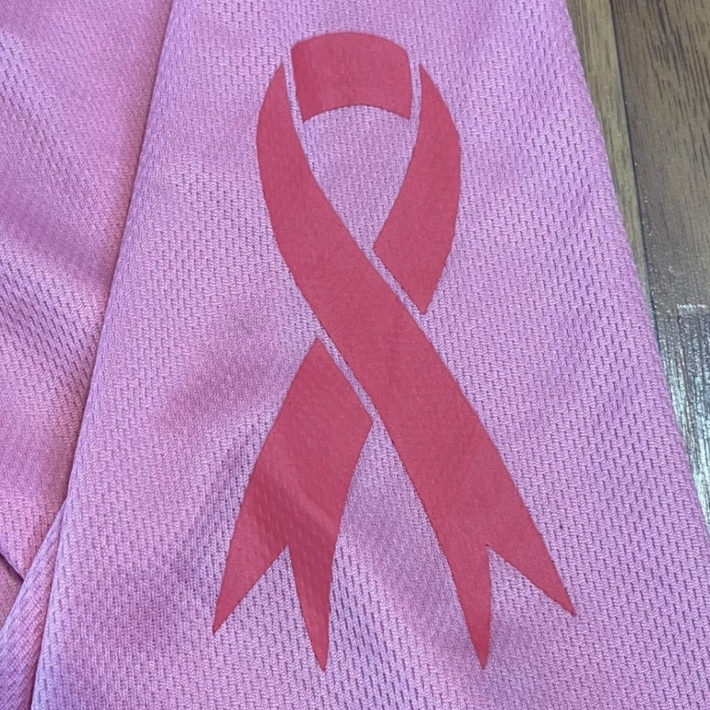 Detroit Tigers Baseball Jersey Large Pink Breast Cancer Awareness Ribbon Mesh L - Picture 7 of 10
